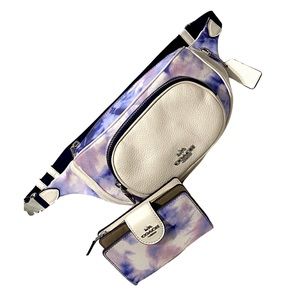 Coach Court belt bag & matching wallet set in tie dye
